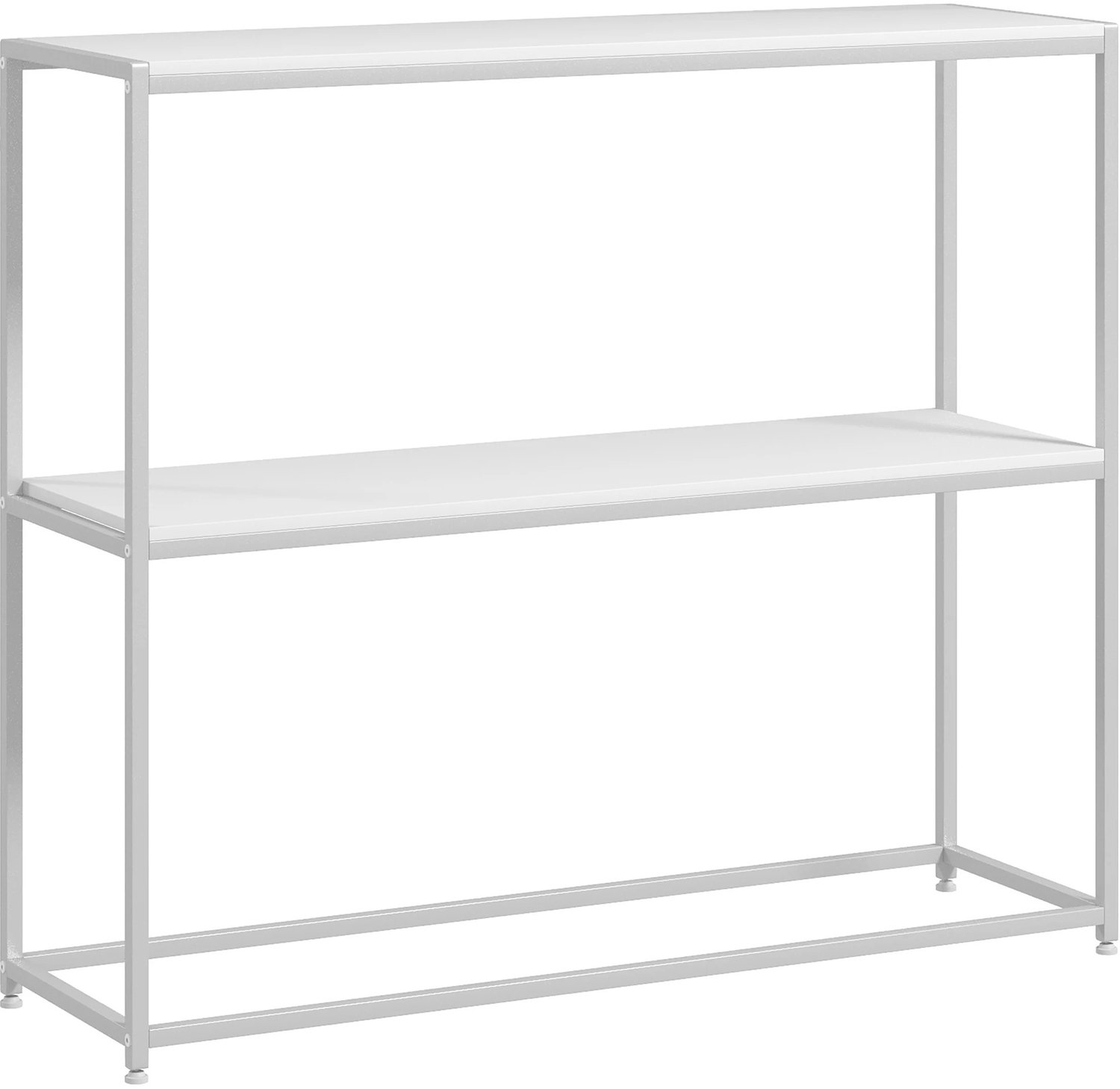 Atlasyx haltafel - Sidetable - Console tafel - Wandtafel - Smalle - Verstelbare voetjes - Open opbergplank - 100 x30x 87 cm - Wit