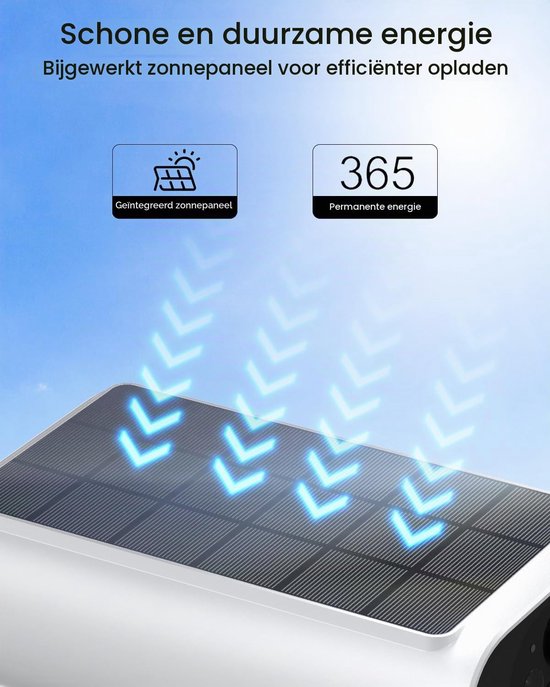 Set van 2 camera's met HomeBase zonnepaneel - Wifi - Beveiligingscamera'svoor Buiten 4MP set - Beveiliging voor thuis - Draadloos - Beveiligingscamera's set - veiligheid - bewaking — afbeelding 2