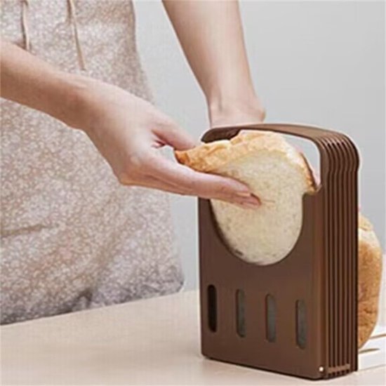 Snijrail met instelbare dikte – een opvouwbaar keukenhulpmiddel geschikt voor brood, toast, sandwiches en kaas; antislipvoet; 4 dikte-instellingen. — afbeelding 2