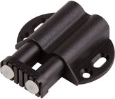 Zware druksnapper met dubbele buffer - zwart - push to open sluiting - voor zware kastdeuren en laden