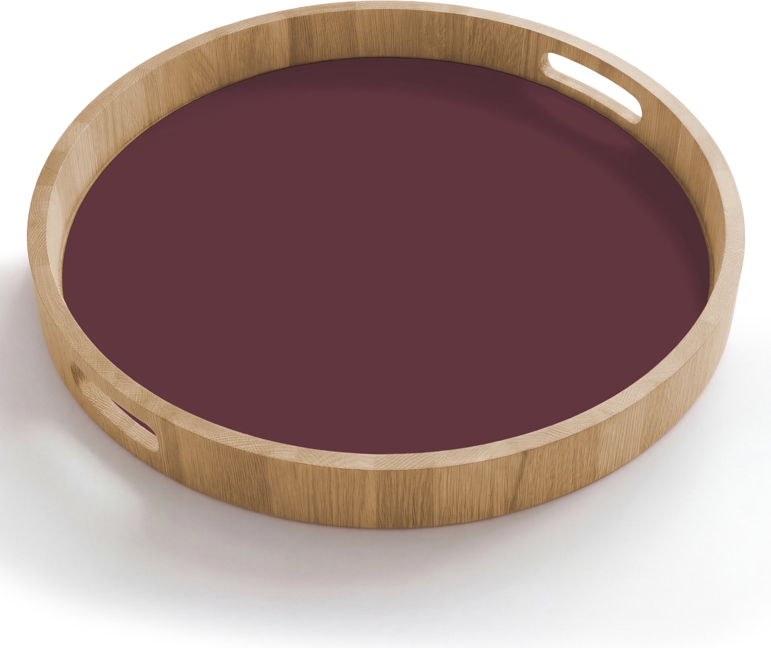 Dienblad rond 50x50 cm - Schootdienblad hout - Dusty - Rose - Roze - Borrelplank rechthoek - Plateau houten dienbladen