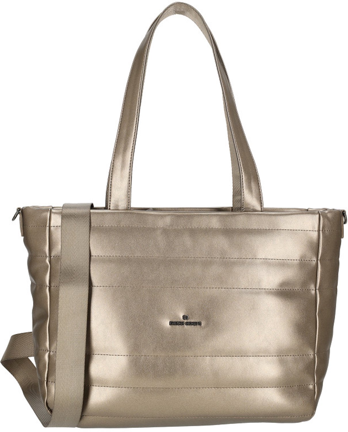 Enrico Benetti Romy Shopper - Dames Handtas - Schoudertas - Crossbody Tas - Puffer Look - Verstelbare en Afneembare Band - Meerdere Vakken - Trendy en Compact - Tote Bag - Dames Tas - Bronze