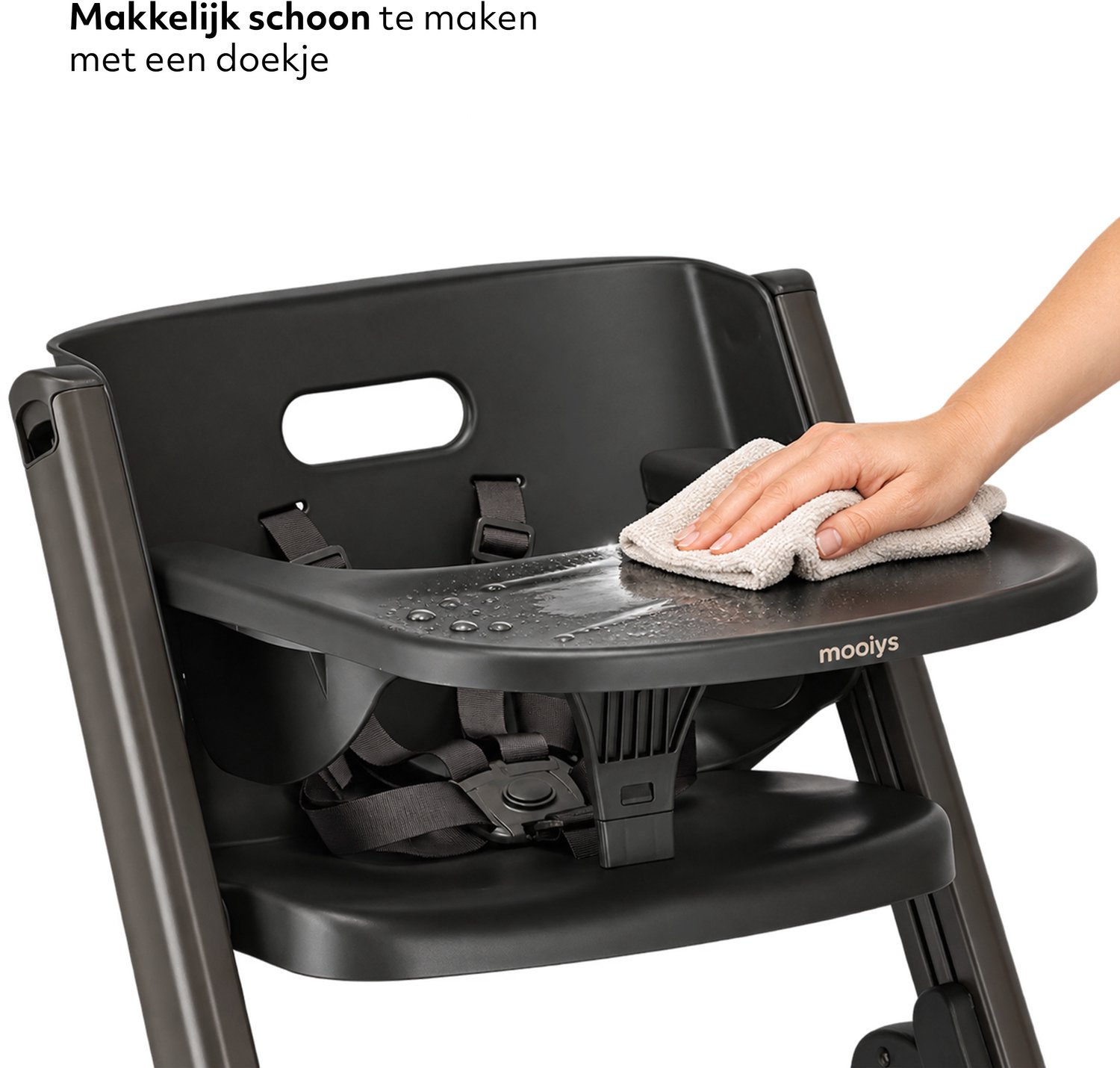 Mooiys Nomi Kinderstoel - Opvouwbaar - Verstelbaar - Zwart – foto 8
