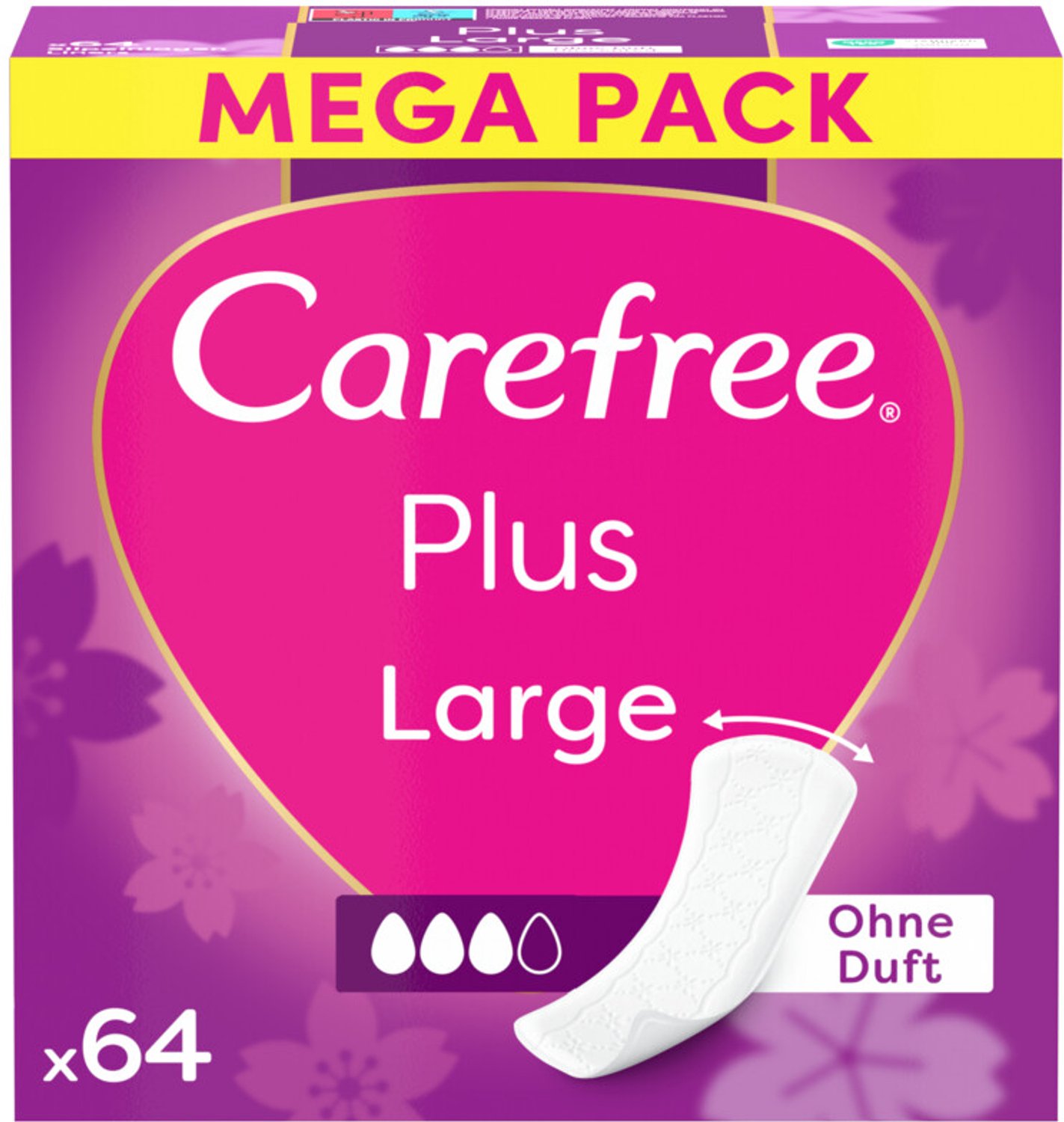 Carefree - Plus Large - 6 x 64 stuks - Voordeelverpakking