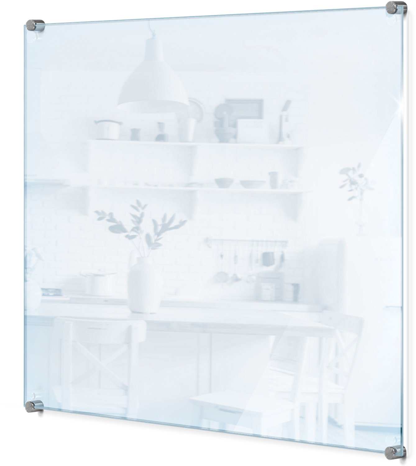 Wallmuralia Achterwand Keuken - Transparante Spatplaat Keuken - 60 x 60 cm - Glazen Achterwand Keuken - Kookplaat Achterwand - Spatscherm Keuken - Keuken Achterwand