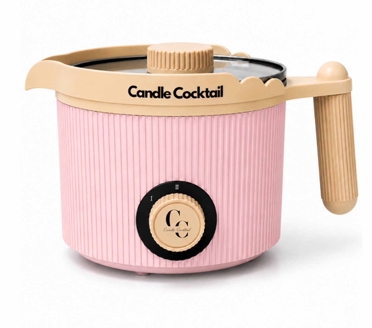 Candle Cocktail® Roze Elektrische Smeltketel 1,5L Limited Edition – Zelf Kaarsen Maken – Smeltpan voor Kaarsenwas – 300-450W – Met Schenktuit