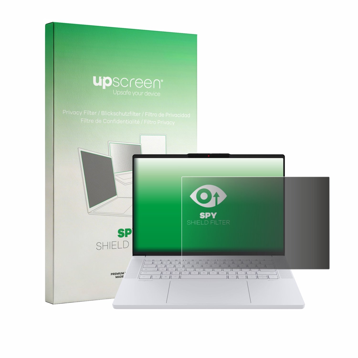 upscreen - privacyscherm voor Lenovo Googlebook 15 - privacy filter screenfilter Blauwlichtfilter