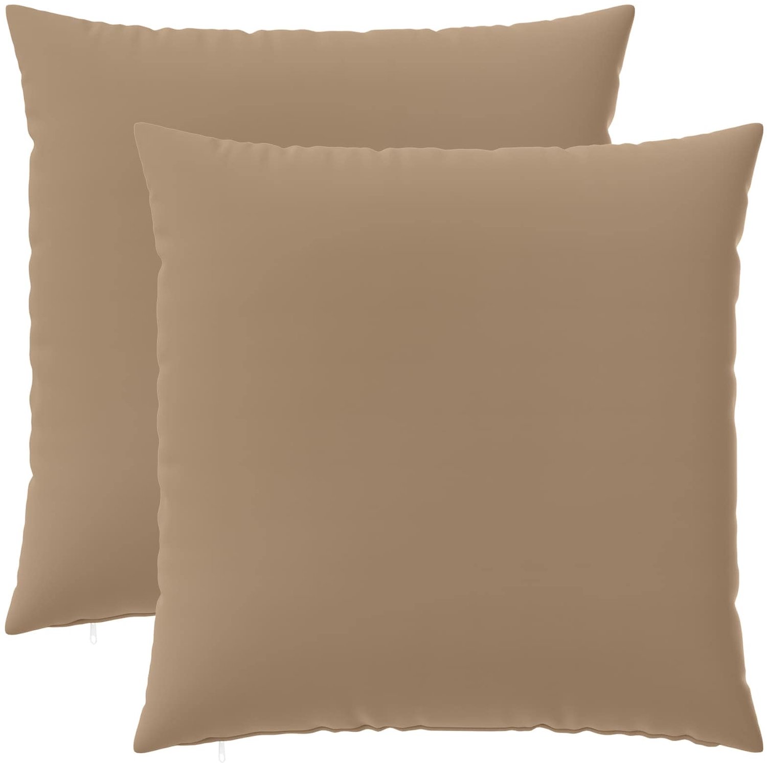 vidaXL Dekenkussen - 2 - st - HEERLEN - Taupe - 55 - x - 55 - cm - Polyester