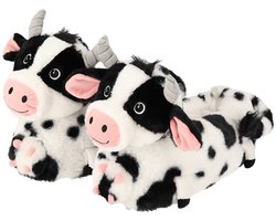 Sloffen dieren - Koeien pantoffels dames - Maat 39-40 - Dierensloffen - Sloffen dames koe- Dames pantoffels