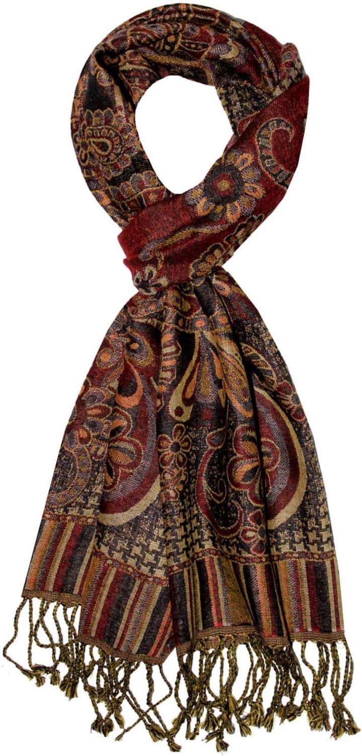 Luxe Merinowol Sjaal Heren - Paisley Patroon - 35x160cm