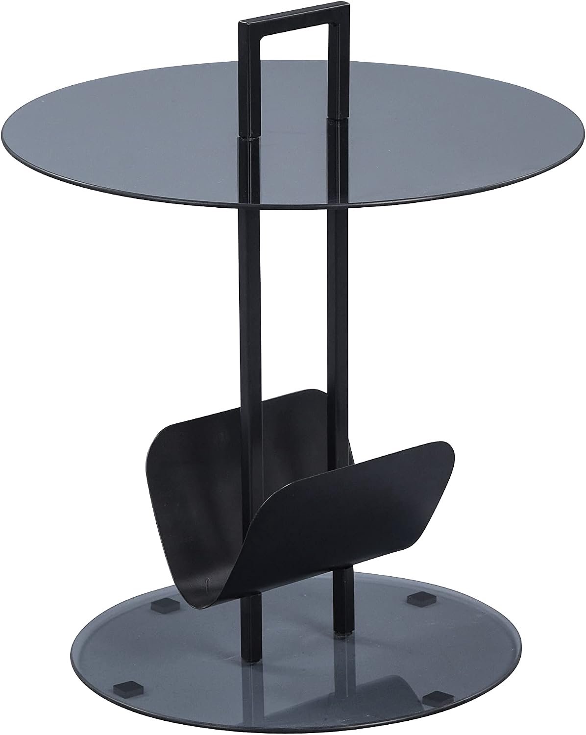 M2 Kollektion Hanko bijzettafel zwart met glas