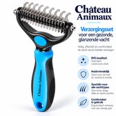 Château Animaux® 2-Zijdige Hondenkam voor Ondervacht - Onderwolkam en Fijne Ontklitkam - Hondenborstel - Verzorgingskam set