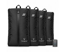 Voyagoux AirPack 4-Pack - Vacuüm Compressiezakken voor Kleding - Ruimtebesparend - Inclusief Pomp
