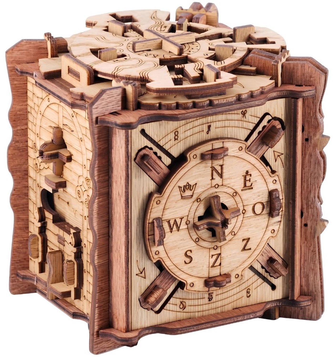 Escape room the game - escape room - escape room spellen - Bruin - 11cm x 11cm x 12cm