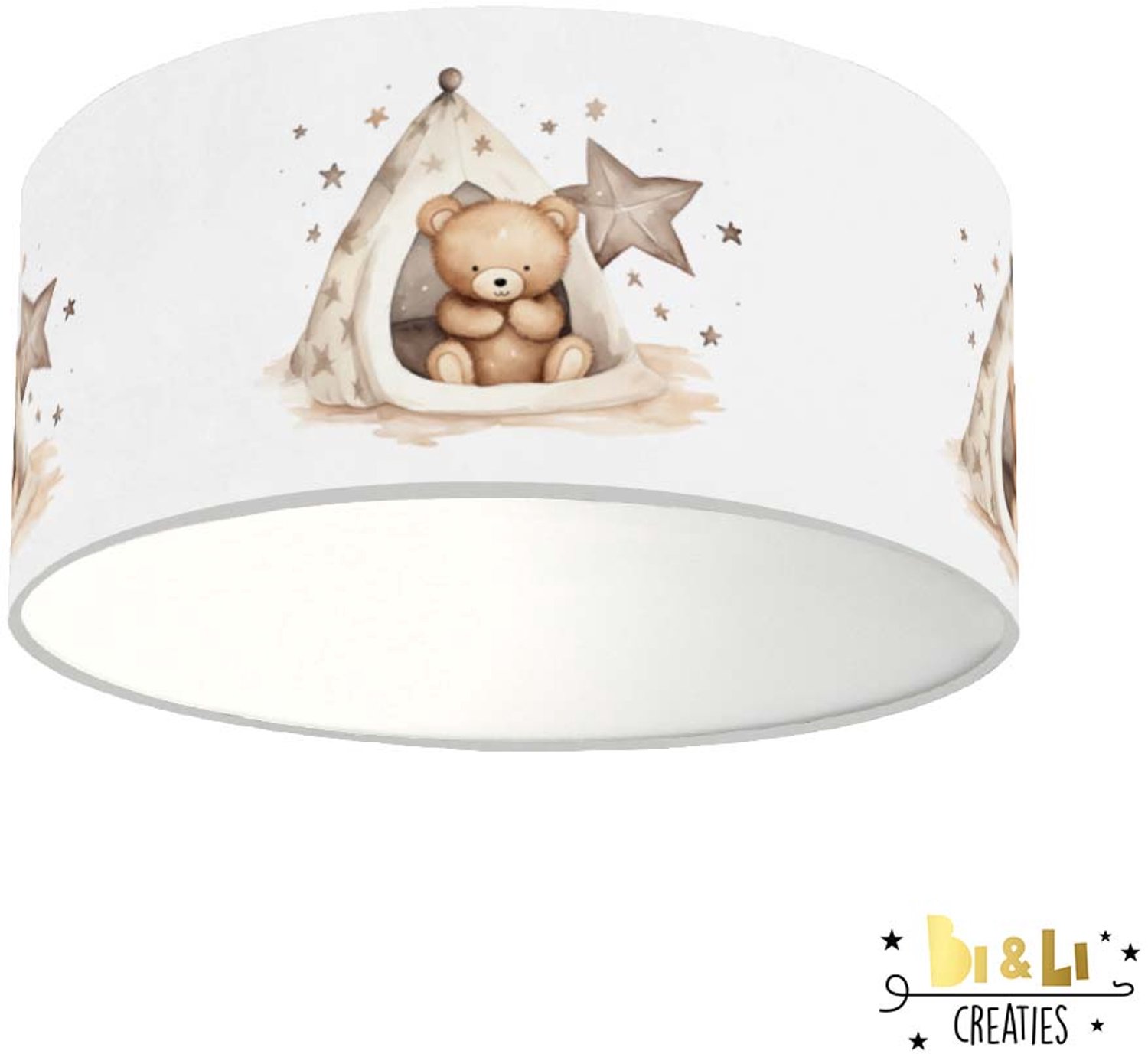Plafondlamp Beer in tipi-sfeerverlichting-kinderkamer-incl diffuser-beer-incl plafondfitting
