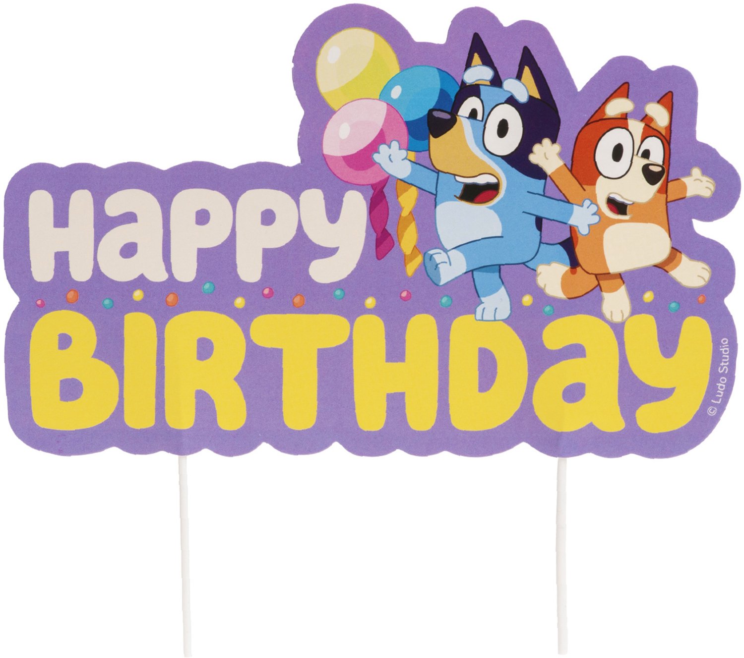 DEKORA - Bluey en Bingo papieren taarttopper 16,5 cm