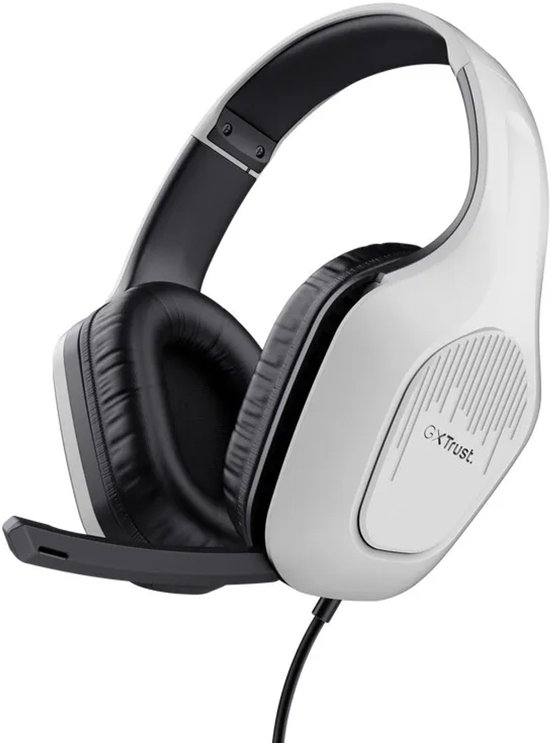 Trust GXT 415PS Zirox – Gaming Headset – voor PS5 – Bedraad – 50mm Drivers – Over-ear – Wit