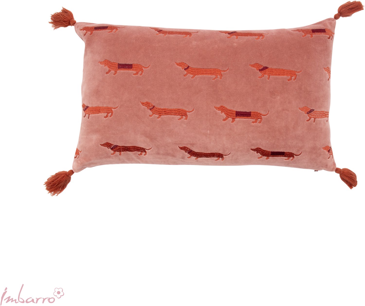 Imbarro Home & Fashion Imbarro - Noble - Sierkussen - Kussen - Teckel - Hond - Velvet -30x50cm - Luxe katoen Velvet Roze