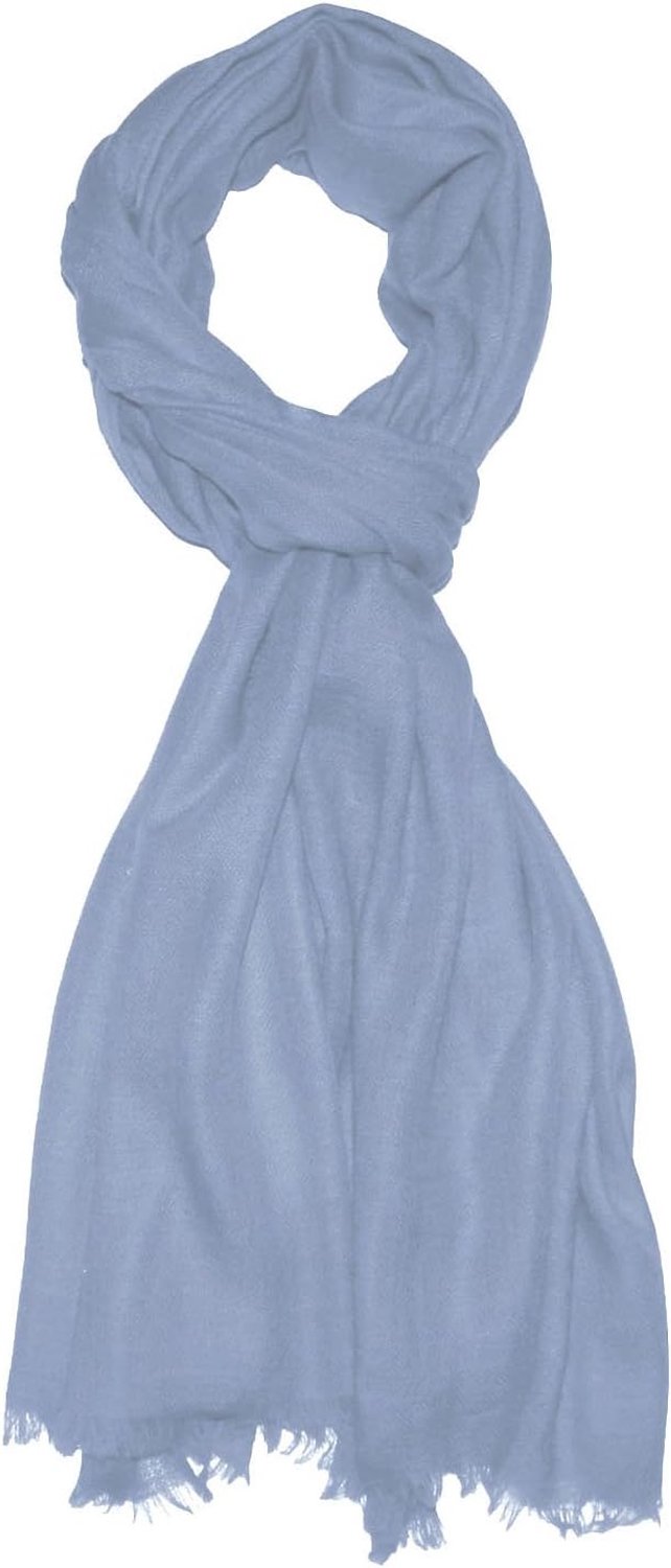 Lorenzo Cana Heren Sjaal 100% Cashmere Lichtblauw Effen 70x200cm