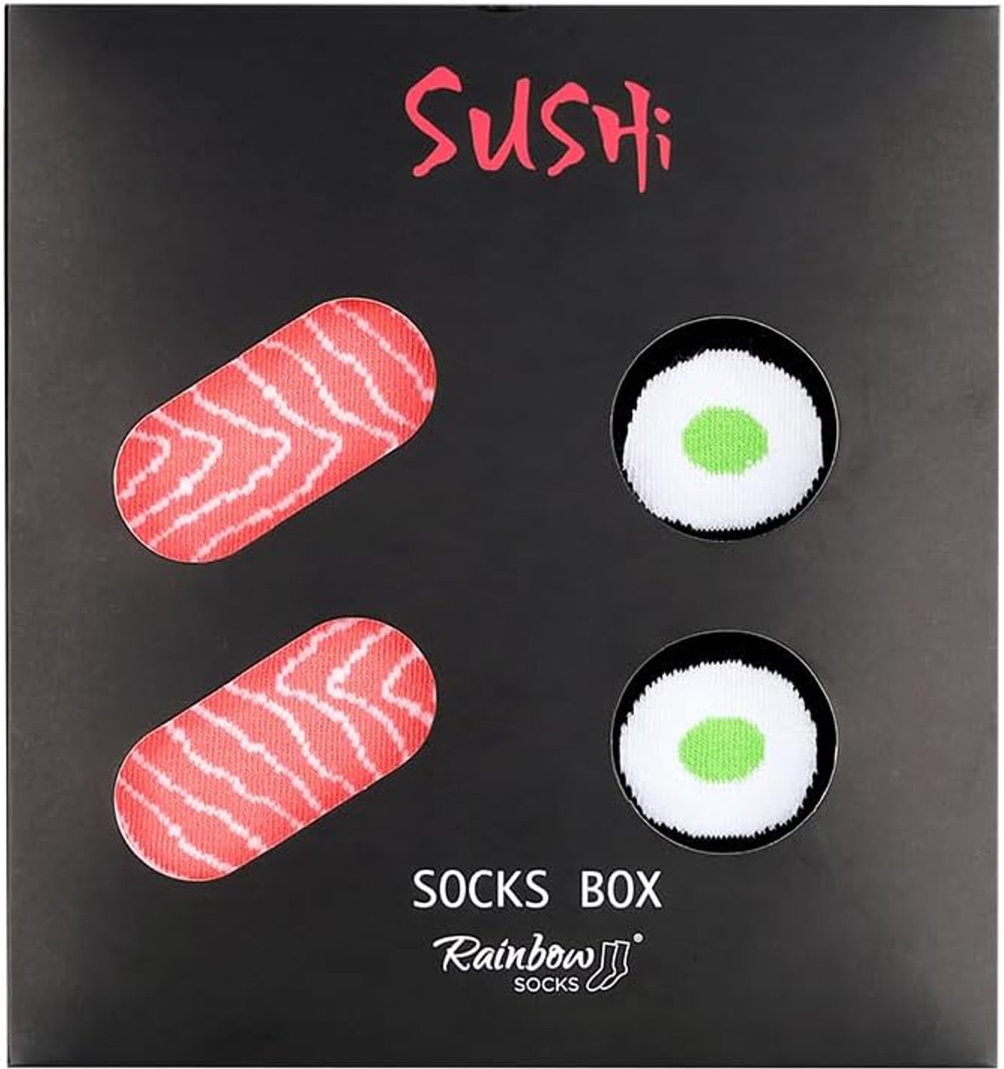 Rainbow Socks Sushi Box - Grappige Maki Sokken voor Dames & Heren