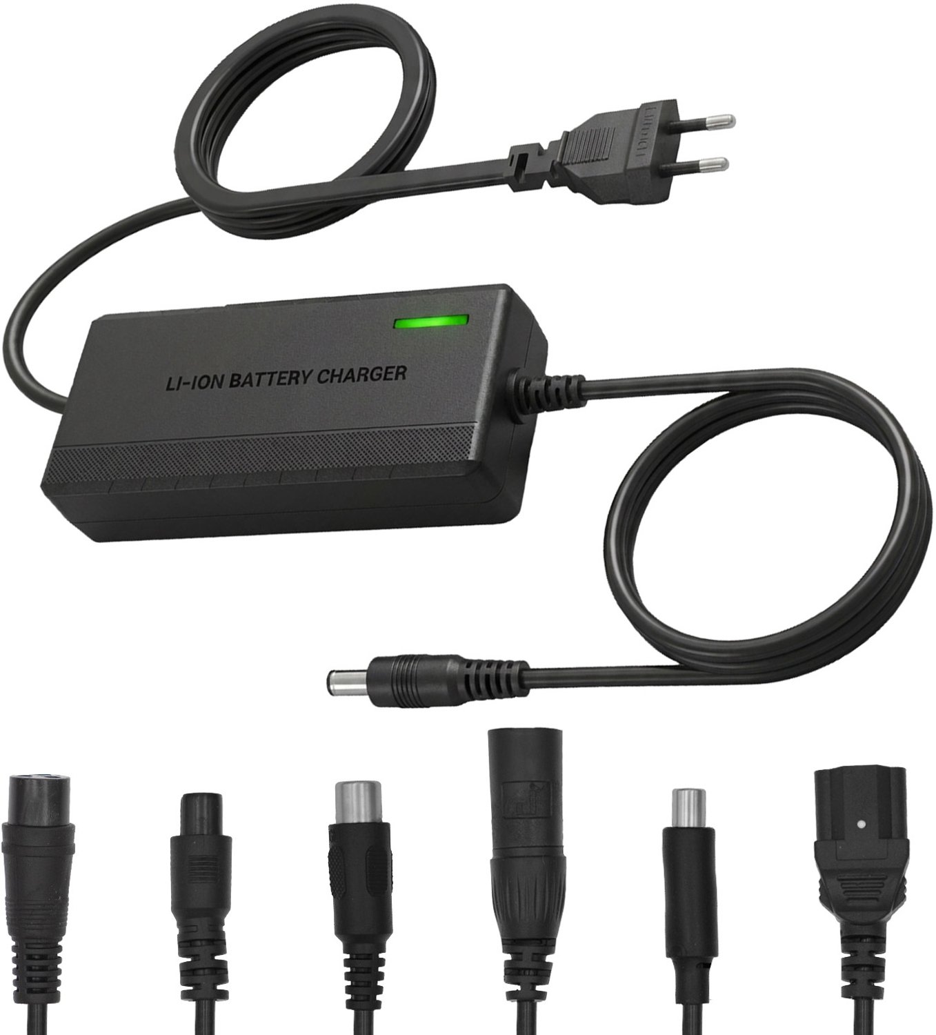 Maclean - Kabel / Universele oplader voor steps -42 V DC, 2 A, max. 85 W, snelladen, 6 stekkers, MCE667