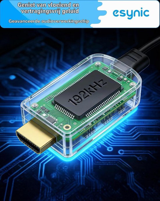 192KHz Audio Converter Kabel van eARC/ARC HDMI naar RCA voor HDTV naar Speakers en Hoofdtelefoons, Ondersteunt CEC Afstandsbediening, 1.5m, L/R Uitgang, PCM 2CH, Geluidskwaliteit Verbeteren — afbeelding 5