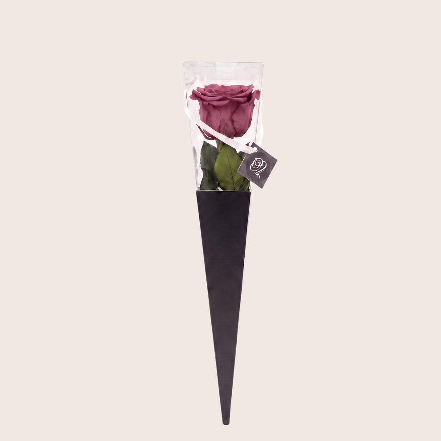 Charle Roses Icon - Echte houdbare roos met steel - 50 cm - Old Romance oudroze - in cadeauverpakking