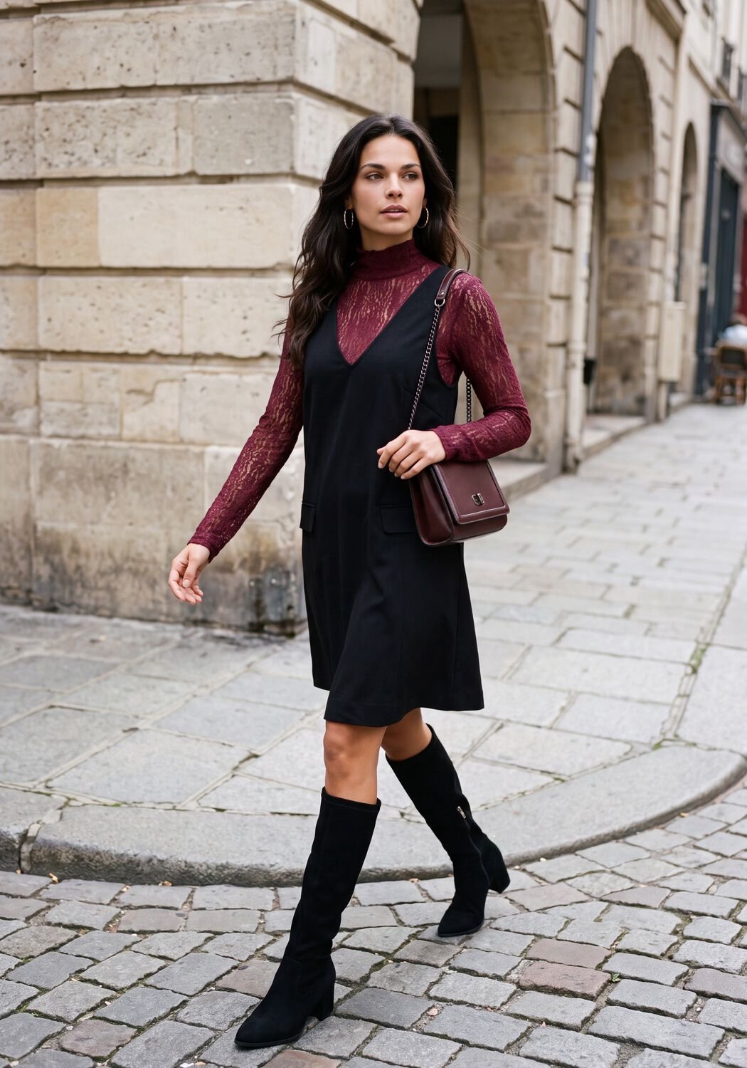 MARLOU C0786 Laarzen - Suèdelook - Dames - Zwart - Maat 38