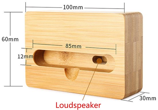 Bamboo Smartphone Houder met Speaker — afbeelding 3