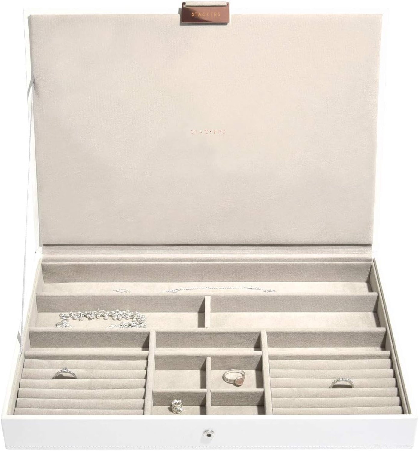 STACKERS Box Supersize Top Limited Edition - White + Rose Gold