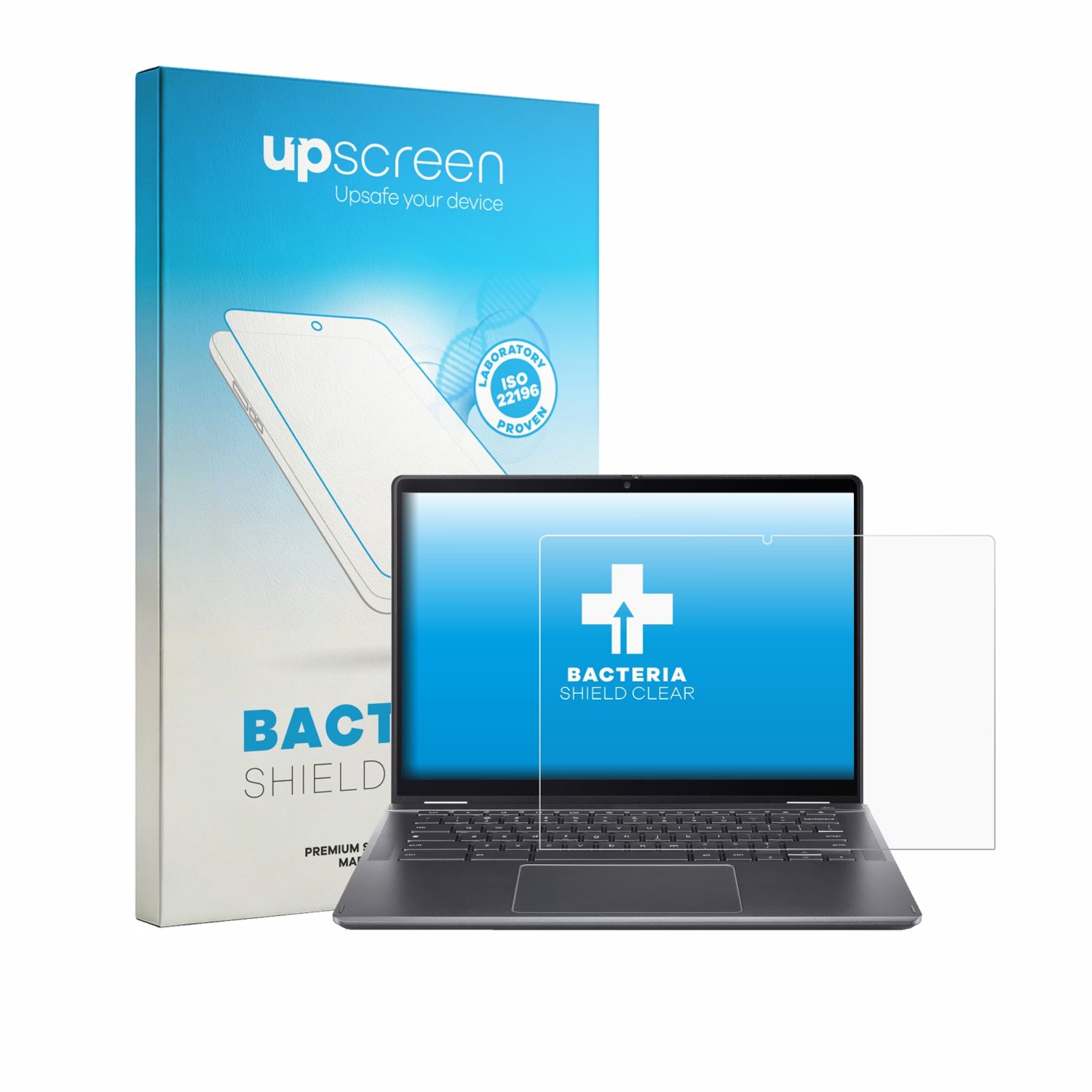 upscreen - Screenprotector voor Acer Chromebook Plus Spin 514 - Folie Beschermfolie transparant antibacterieel