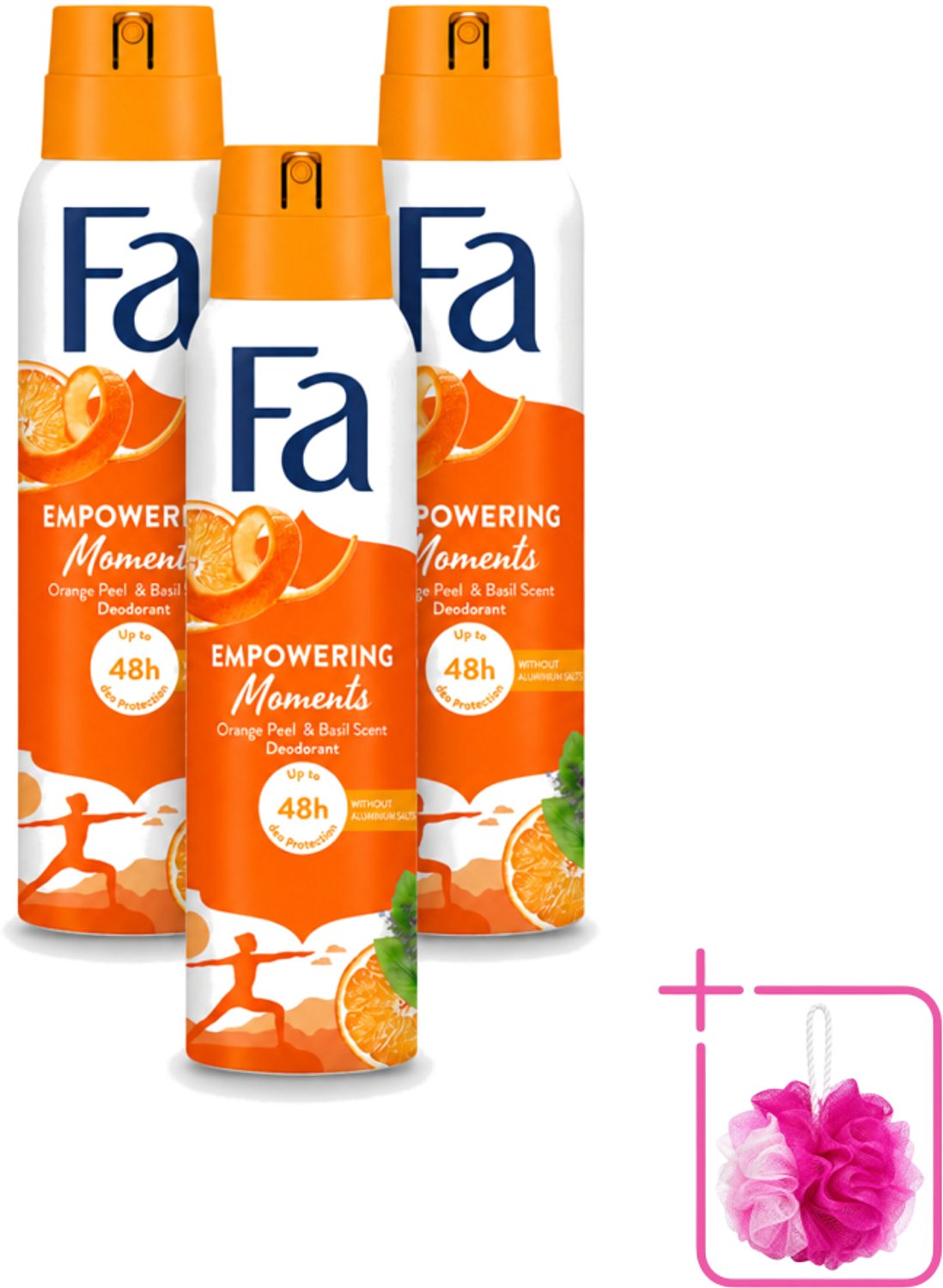 3 x Fa – Deodorant Spray – Empowering Moments – 150 ml - Bulkverpakking - Deodorant spray - Geur