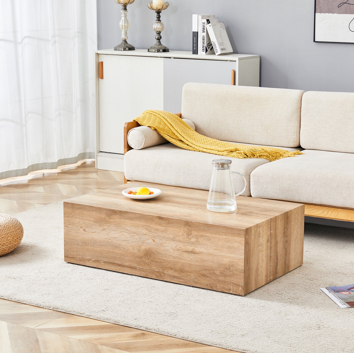 CHICFURN Salontafel - Geen montage - Eendelig - Houtkleurig