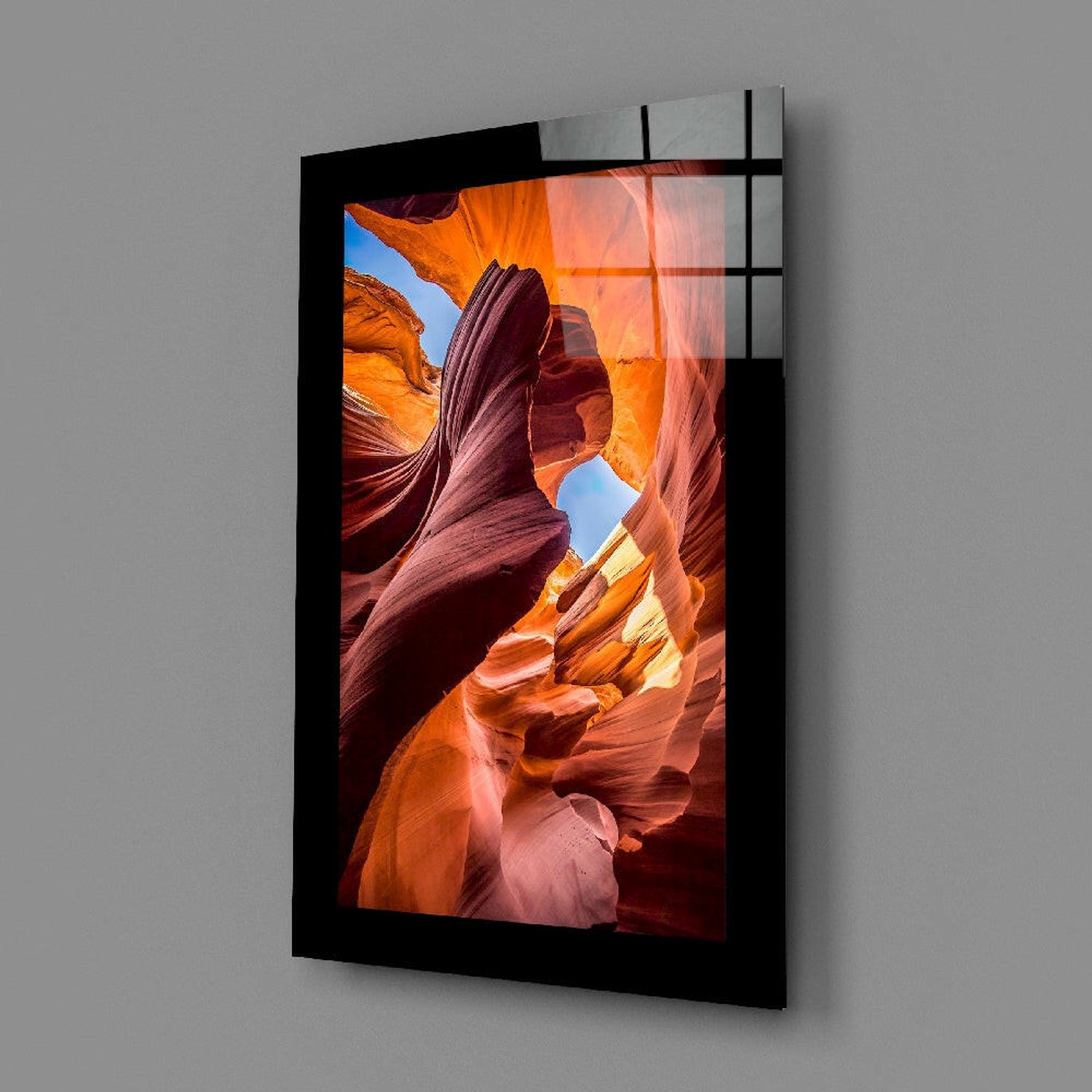 Insigne Art Glasschilderij – Grand Canyon Kloof – Moderne Glasdecoratie Meerkleurig