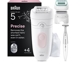 Braun Silk·épil 5 5-251 - Wet & Dry Epilator en Bikinitrimmer - Eenvoudige Haarverwijdering - Langdurig Gladde Huid - Ladyshave Scheerkop, Trimkam en Beginnersopzetstuk
