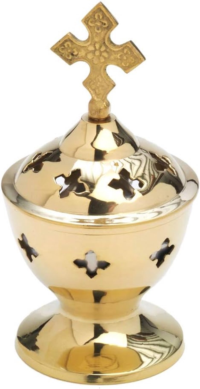 Handgemaakte Messing Incensestand Pot - Decoratieve Geurbrander