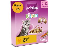 Whiskas Kattenbrokken - Junior - Kip - doos 5x800g