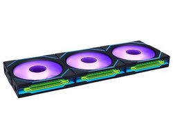 Lian Li Uni Fan SL-INF 120 Wireless Reverse Blade Black 3-pack incl controller - Ventilator Beoordeling (0) 3x 120mm - 69.7 cfm - 200 - 2200 rpm - 32.2 dBA - ARGB lighting via L-Connect 3 - Daisy-chain - FDB Fan - zwart