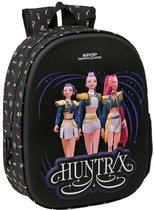 Kpop Demon Hunters Huntrix 3D Rugzak Meisjes - Hoogte 33cm – Kinder Rugzak en Schooltas Zwart