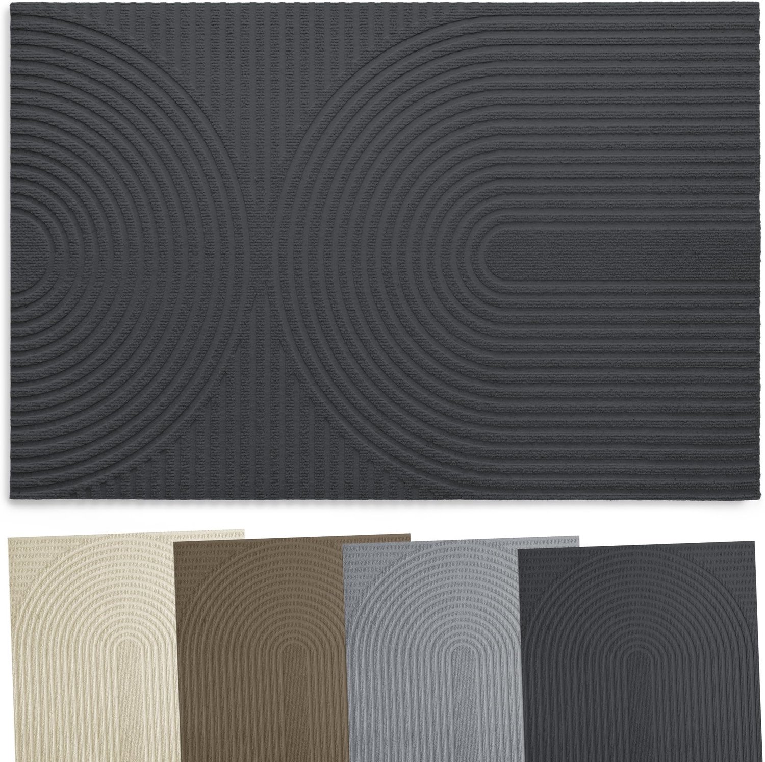 Famanu Deurmat voor binnen en buiten 60x90 cm - Antislip en absorberend wit