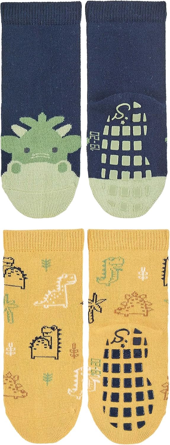 Baby Sokken 2-Pack Draak & Dino ABS - Antislip