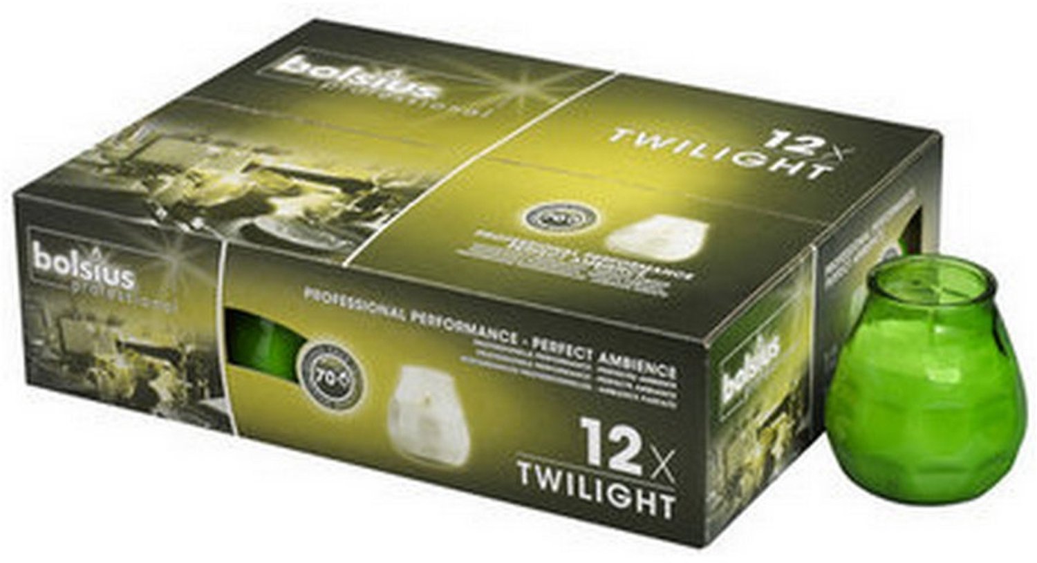 Bolsius Horeca Twilight - 104/96 - 12 stuks per verpakking - Lemon