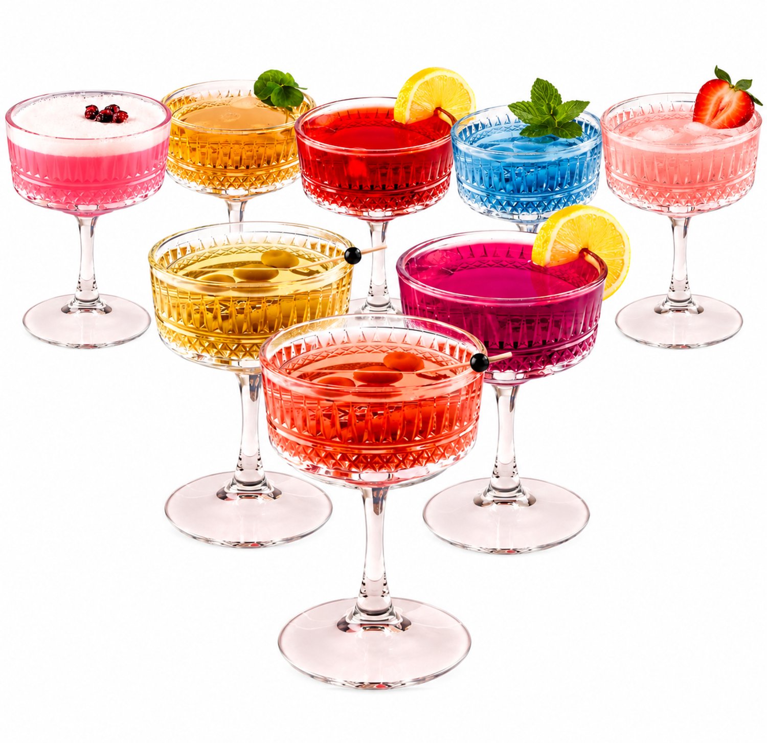 Pasabahce Champagneglazen Elysia - 8x - 260 ml - kristalglas - coupe glazen