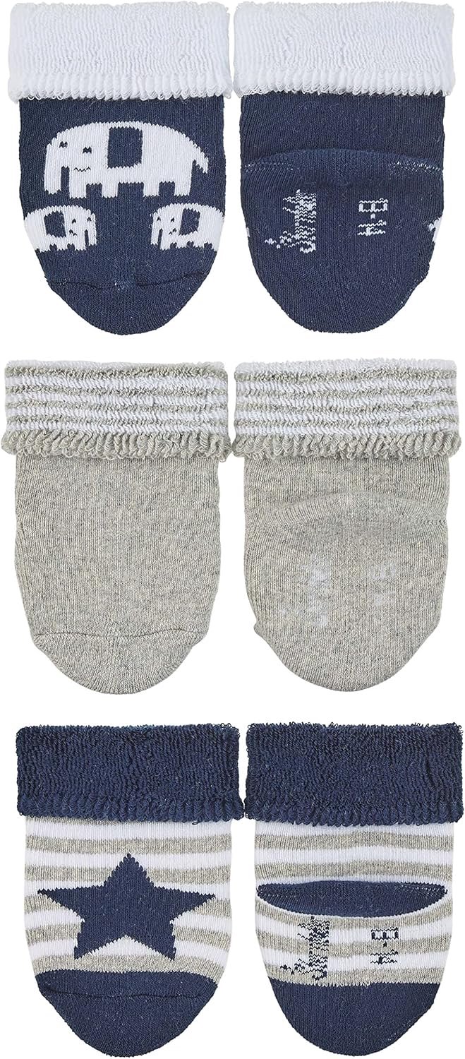Baby Sokjes met Antislip - 3 Paar - Katoen Mix