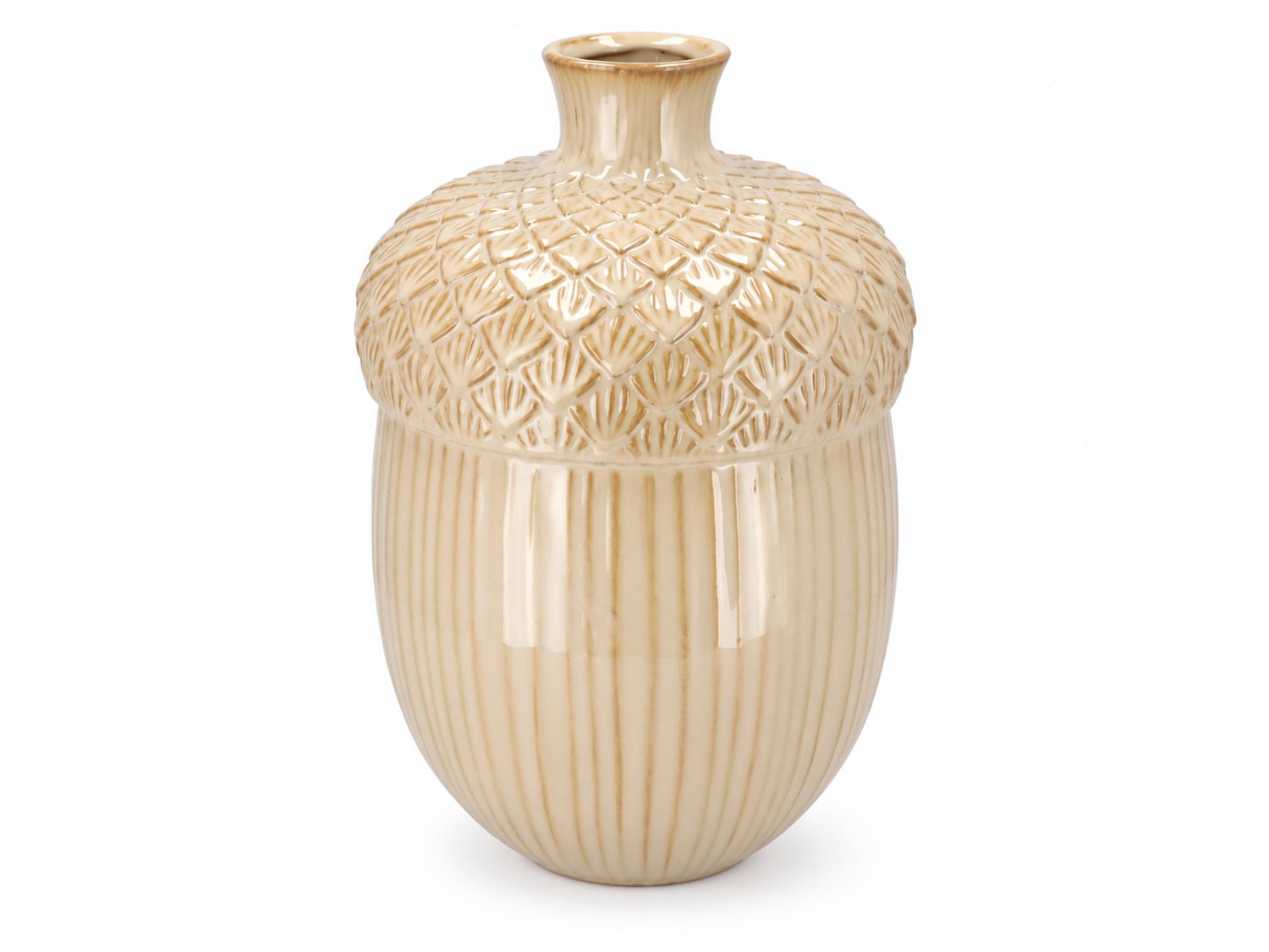 Daan Kromhout - Vaas - Bloemenvaas - Sand - Keramiek - Mika - Eikel - Herfst - 17x26cm
