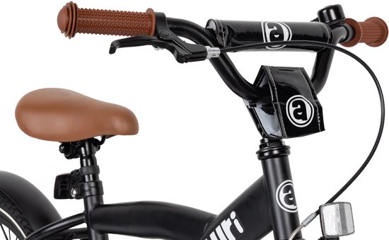 Aventuri Explorer 3.0 Jongensfiets 18 Inch - Kinderfiets voor 5 tot 7 Jaar - 110-125 cm - Met Standaard - Matzwart — afbeelding 4