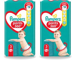 2 x Pampers – Luierbroekjes – Pants Maat 3 – 56 Luiers - Voordeelverpakking - 2 stuks