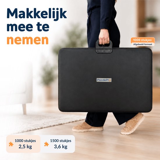 PuzzlePro Puzzelkoffer (Comfort) - 1000 stukjes - 73x53cm - Puzzelmap - Puzzelkoffer - Puzzeltafel - Portapuzzle - Puzzelbord - Puzzelmat - Puzzelplaat - Puzzelplank — cadeau in Spellen & Speelgoed - foto 6