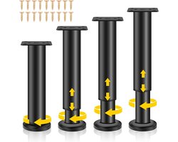 Verstelbare Meubelpootjes (4 stuks) - Hoogte 12-18 cm