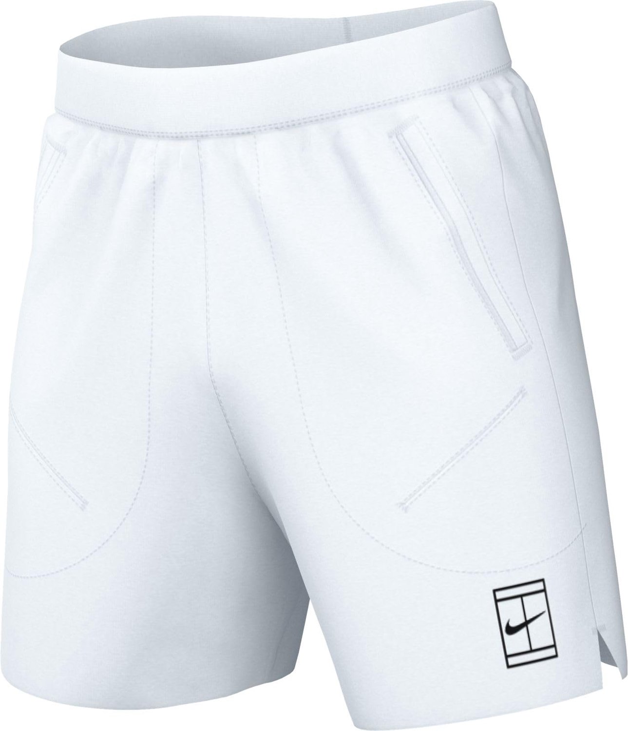 Nike m df 25 advantage short 6″ Tennisshort Groen